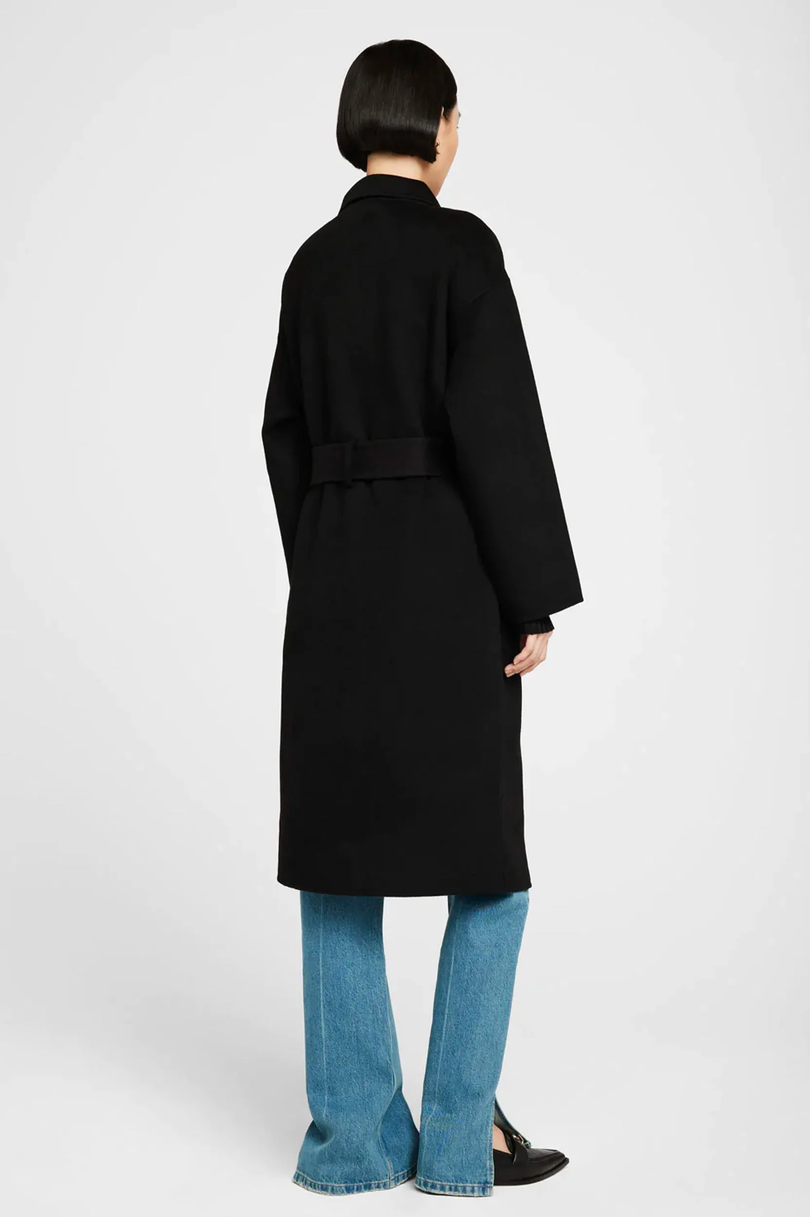 Dylan Coat in Black Cashmere Blend