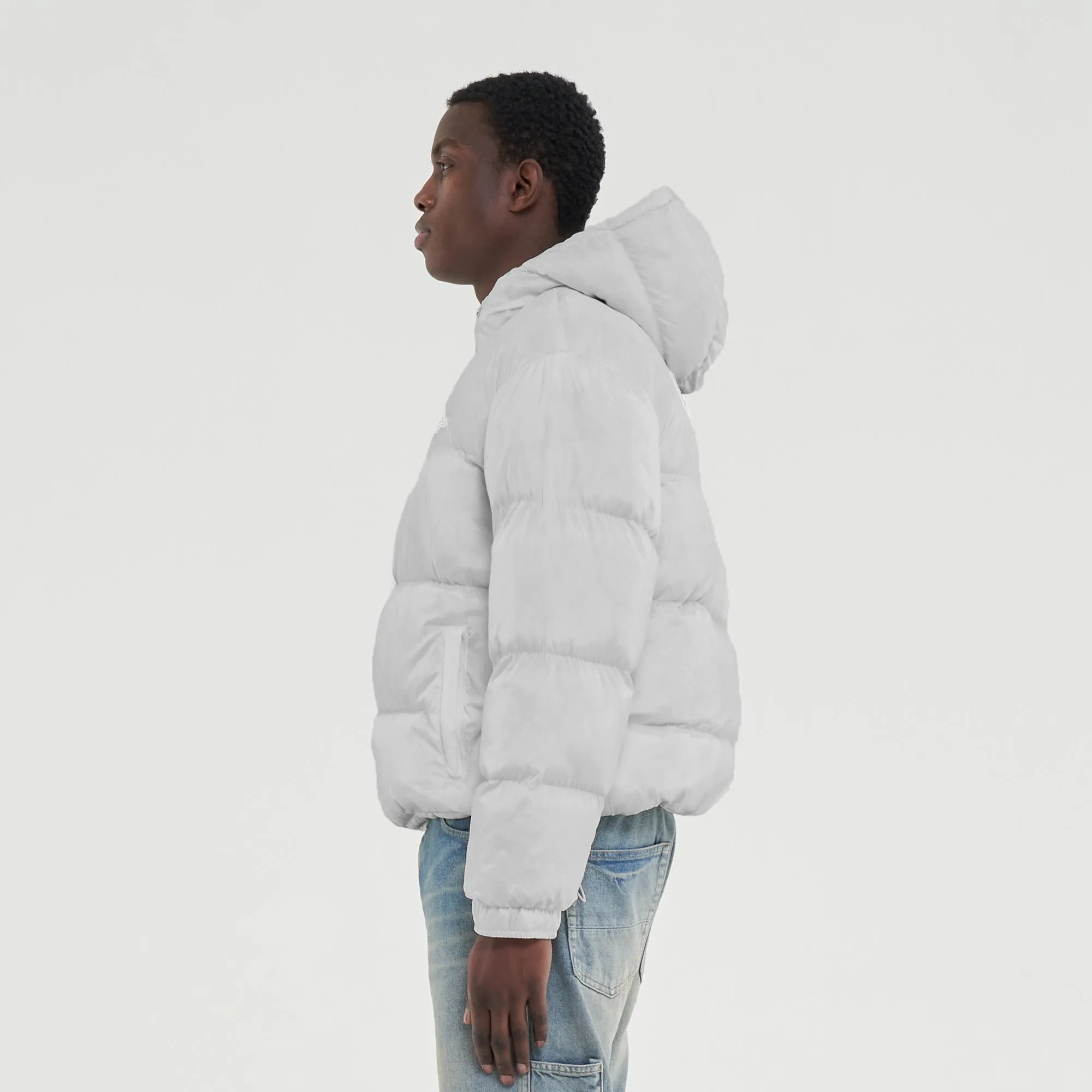 ESSENCE LOGO PUFFER FROSTED - STONE