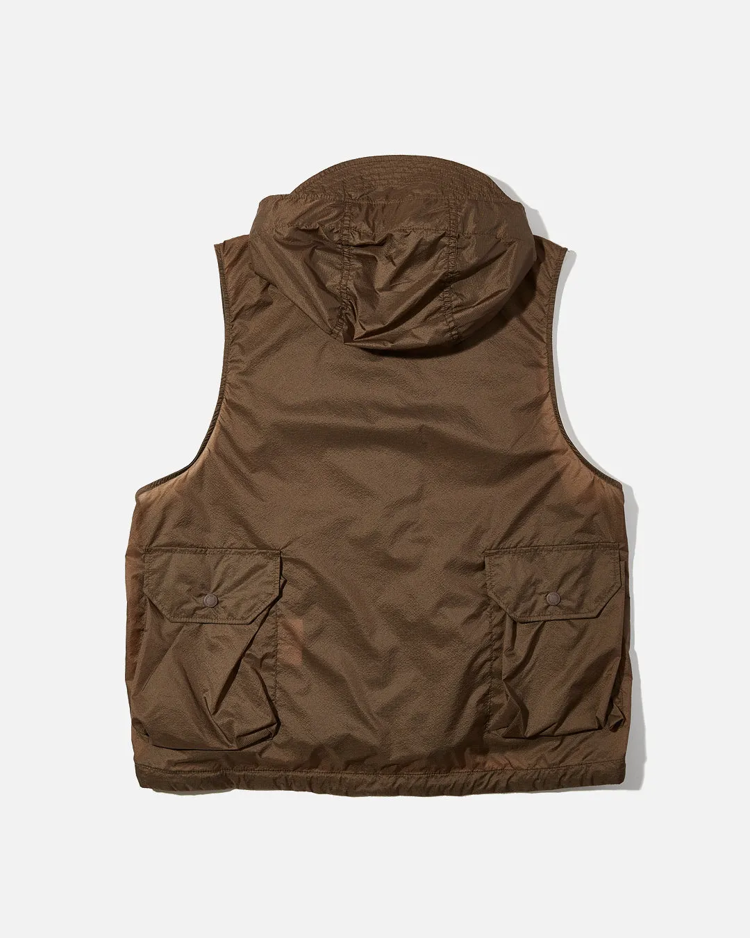 Field Vest - Dk Brown Nylon Micro Ripstop