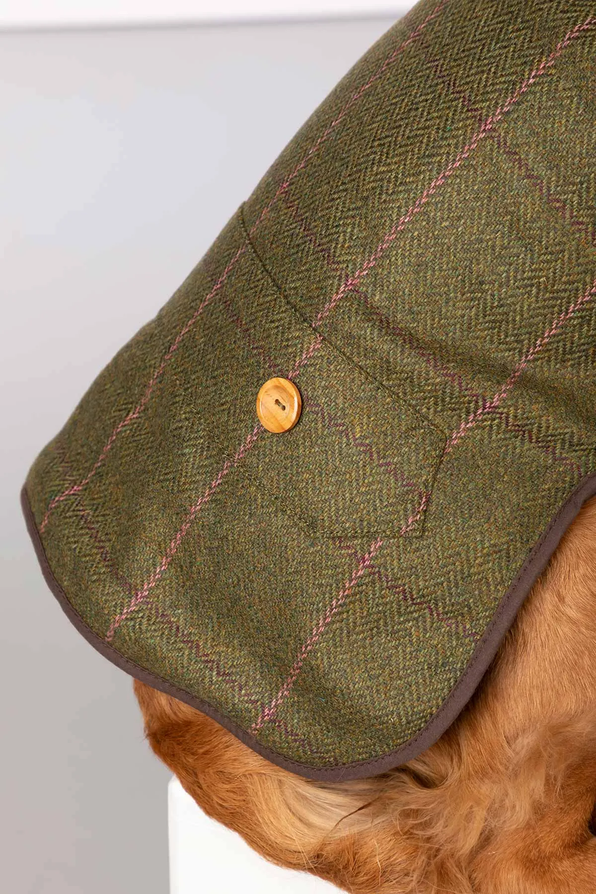 Fleece Lined Tweed Dog Coat