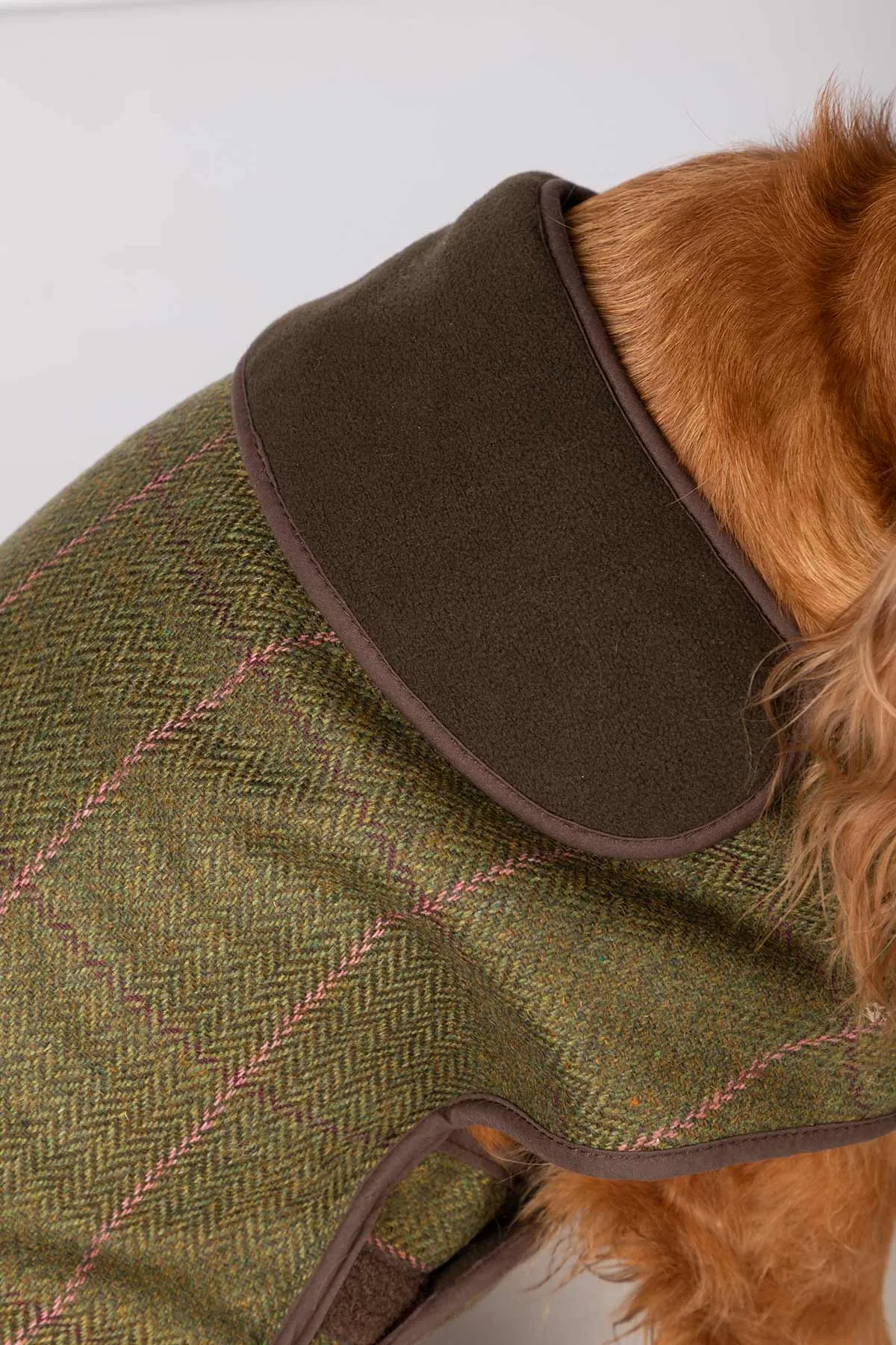 Fleece Lined Tweed Dog Coat