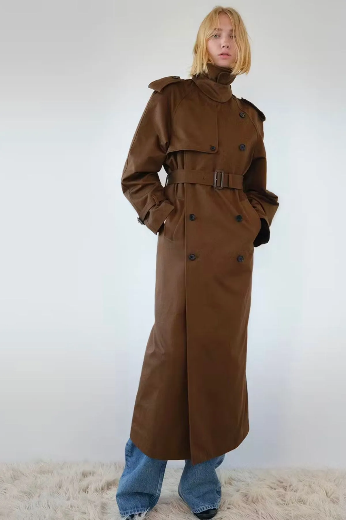 Frame Denim Classic Trench Coat - Brown