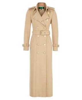 Full Length Marlborough Trench Coat - Camel