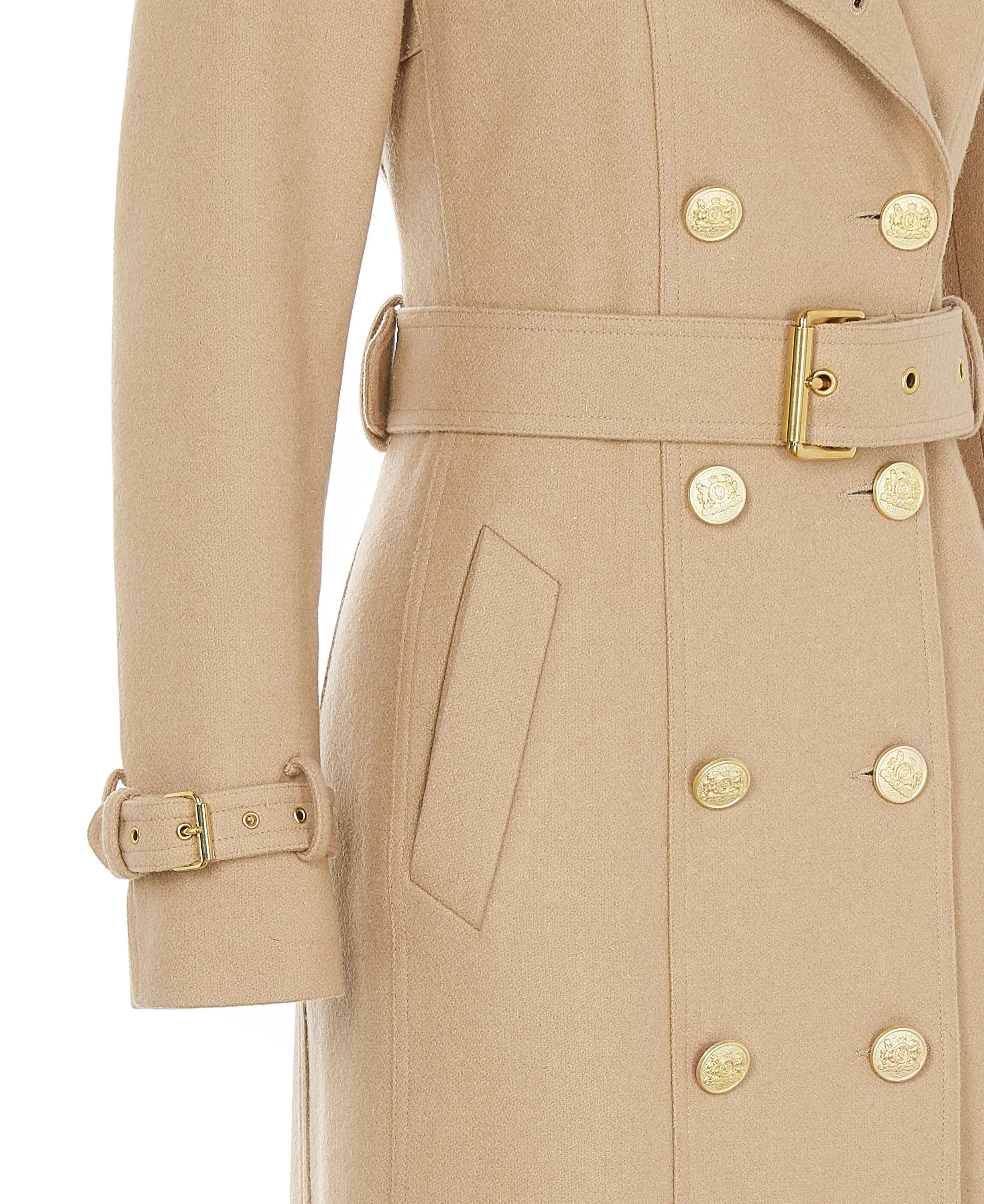 Full Length Marlborough Trench Coat - Camel