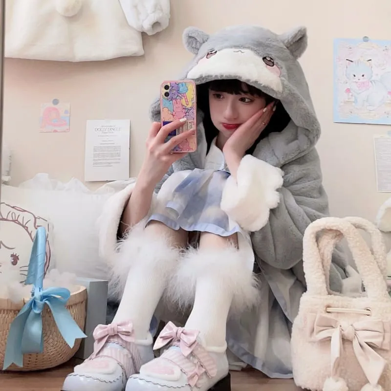 [Fully Payment Reservsation] Kawaii Sleepy Bear Cute Cat Winter Lolita Coat SP18408