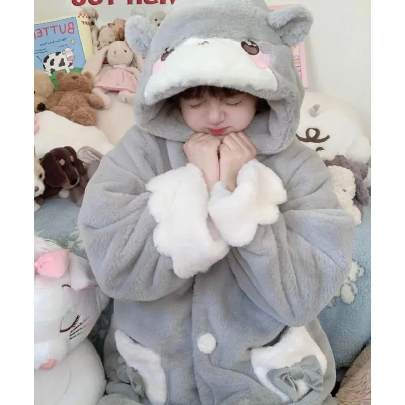 [Fully Payment Reservsation] Kawaii Sleepy Bear Cute Cat Winter Lolita Coat SP18408