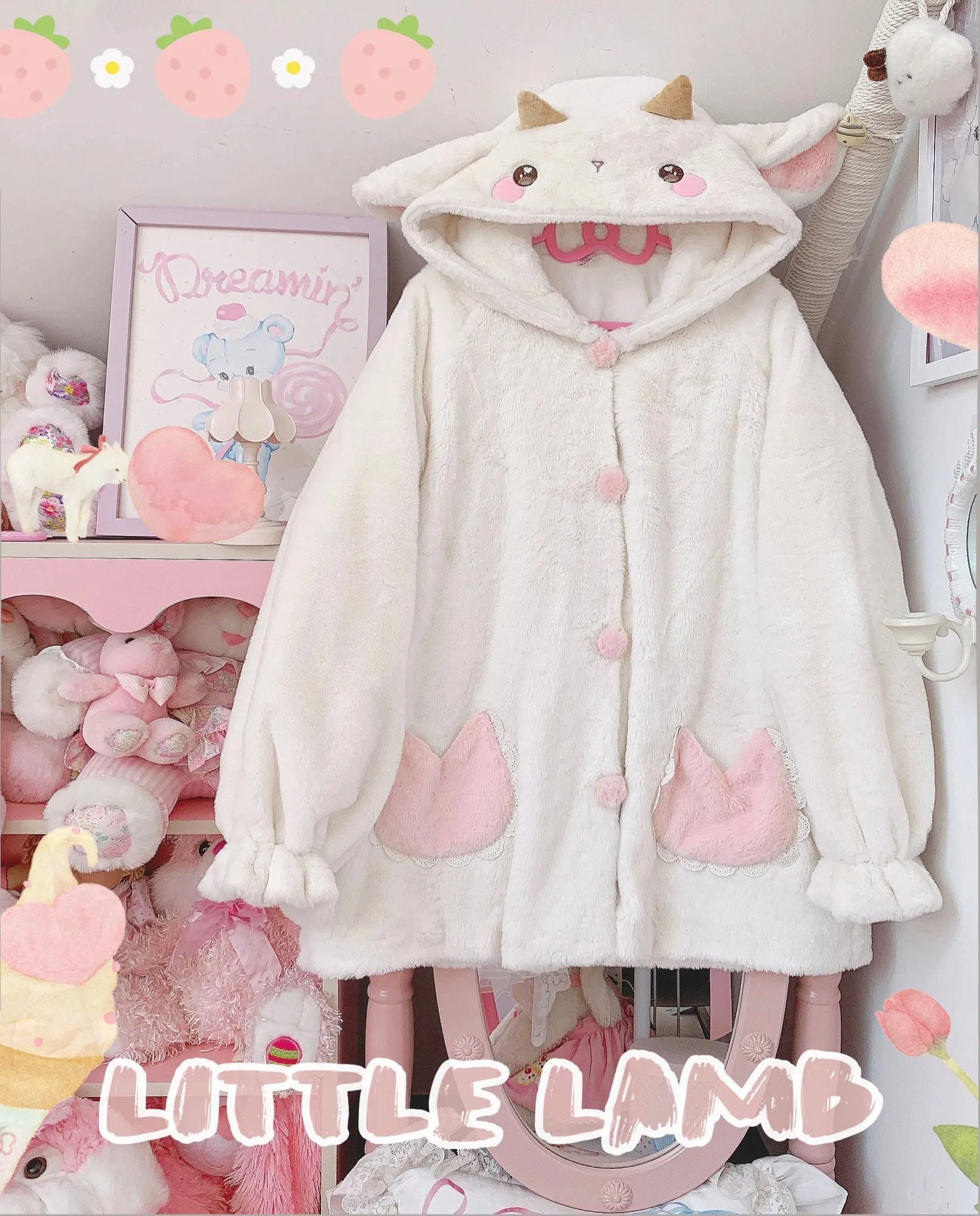 [Fully Payment Reservsation] Kawaii Sleepy Bear Cute Cat Winter Lolita Coat SP18408