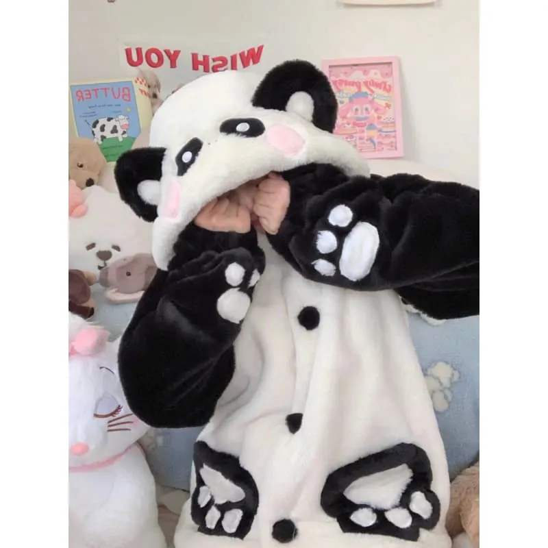 [Fully Payment Reservsation] Kawaii Sleepy Bear Cute Cat Winter Lolita Coat SP18408