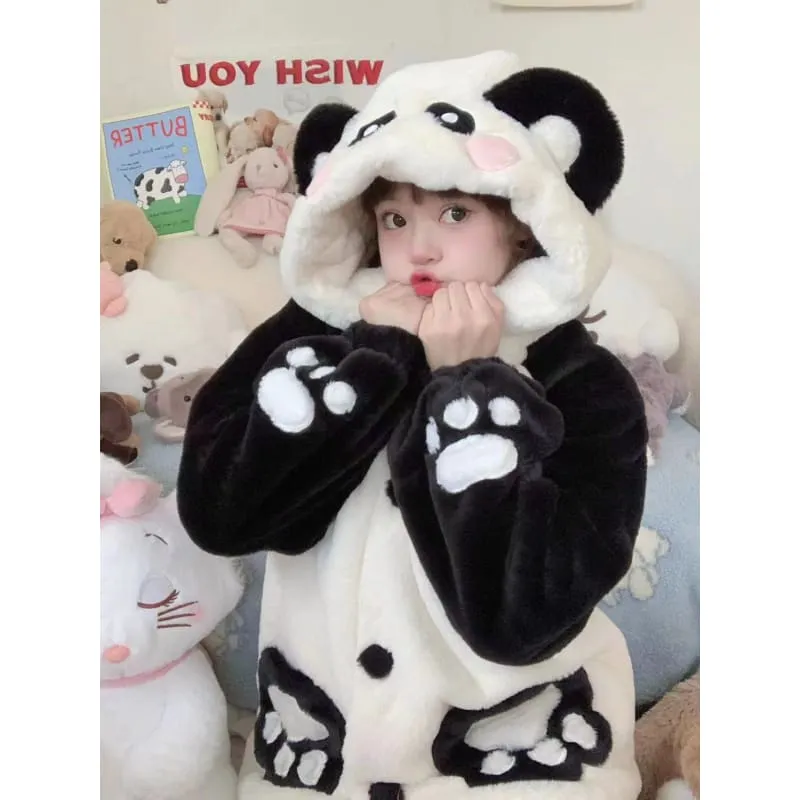 [Fully Payment Reservsation] Kawaii Sleepy Bear Cute Cat Winter Lolita Coat SP18408