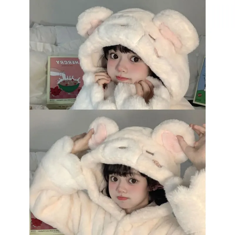 [Fully Payment Reservsation] Kawaii Sleepy Bear Cute Cat Winter Lolita Coat SP18408