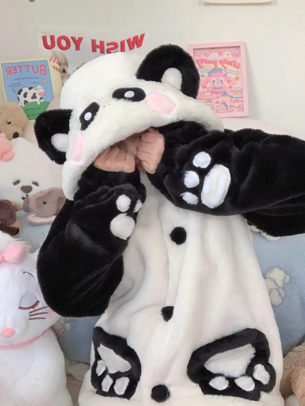 [Fully Payment Reservsation] Kawaii Sleepy Bear Cute Cat Winter Lolita Coat SP18408