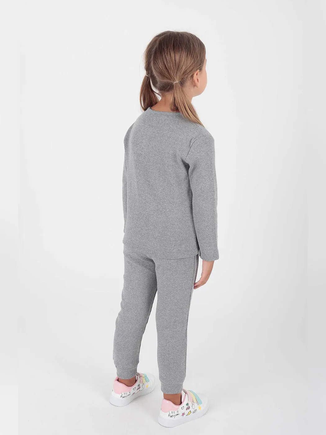 Girl buttoned trend tracksuit team ak2204