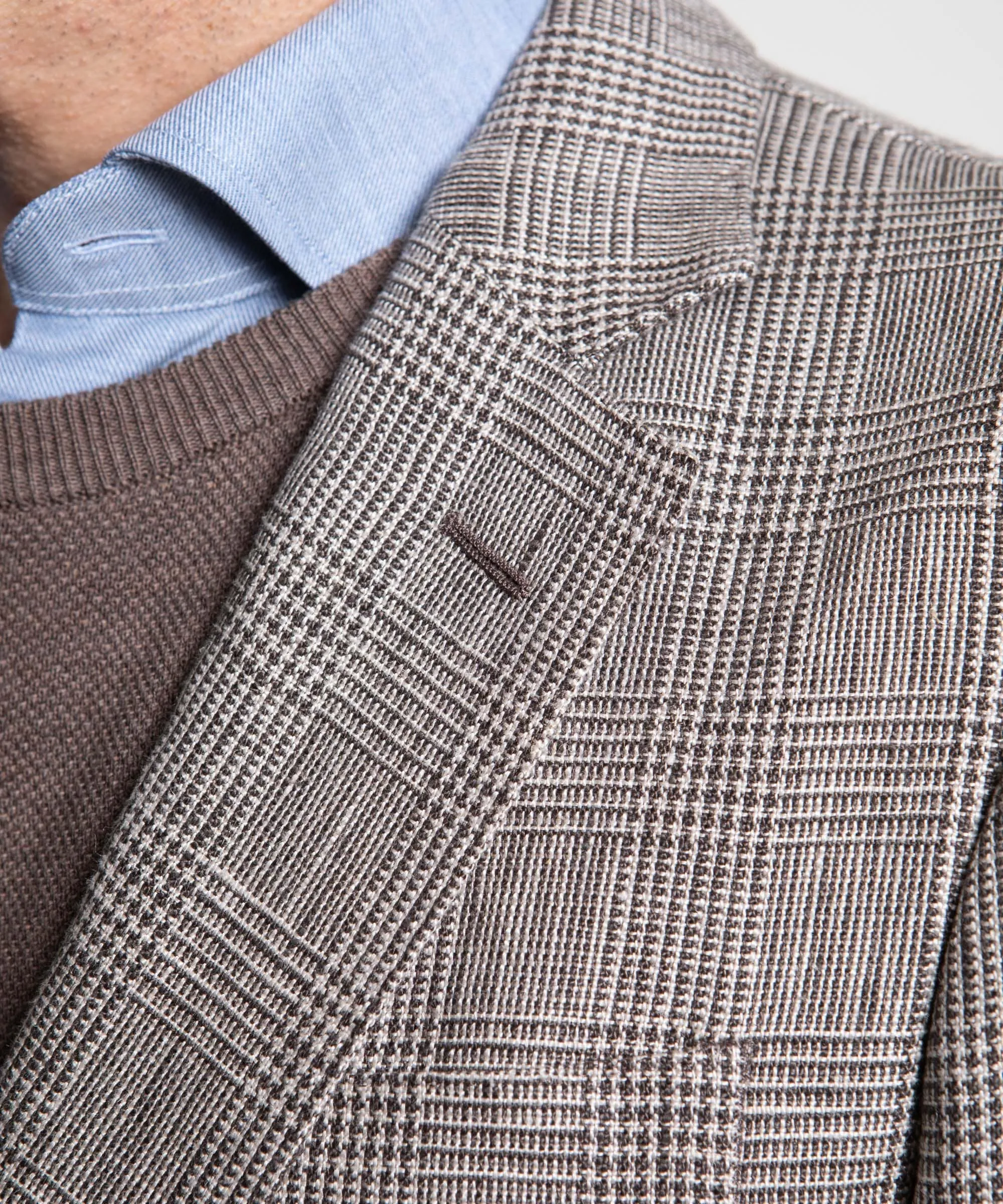 Glen Check Linen Jacket