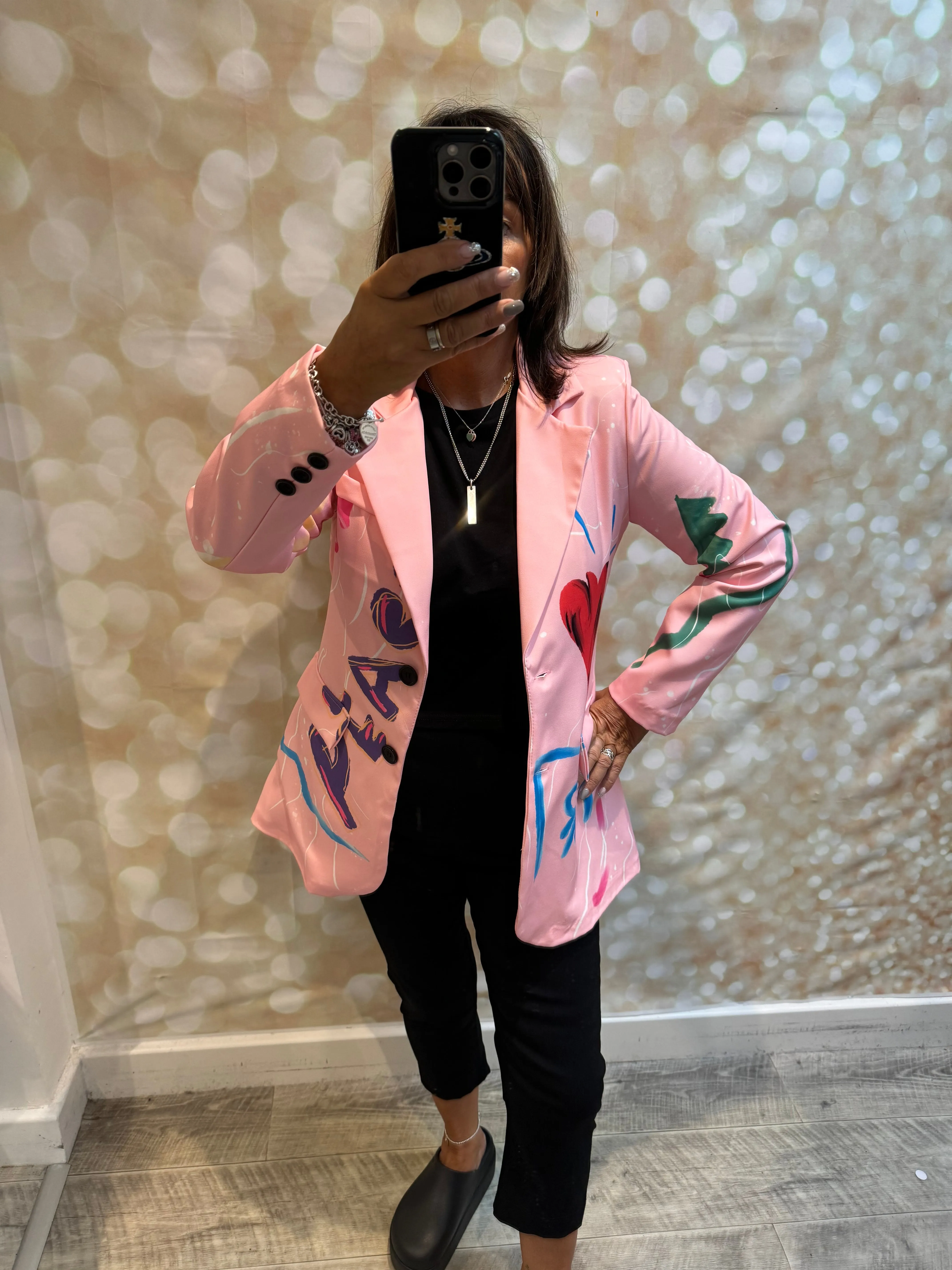 Graffiti Long Sleeve Blazer