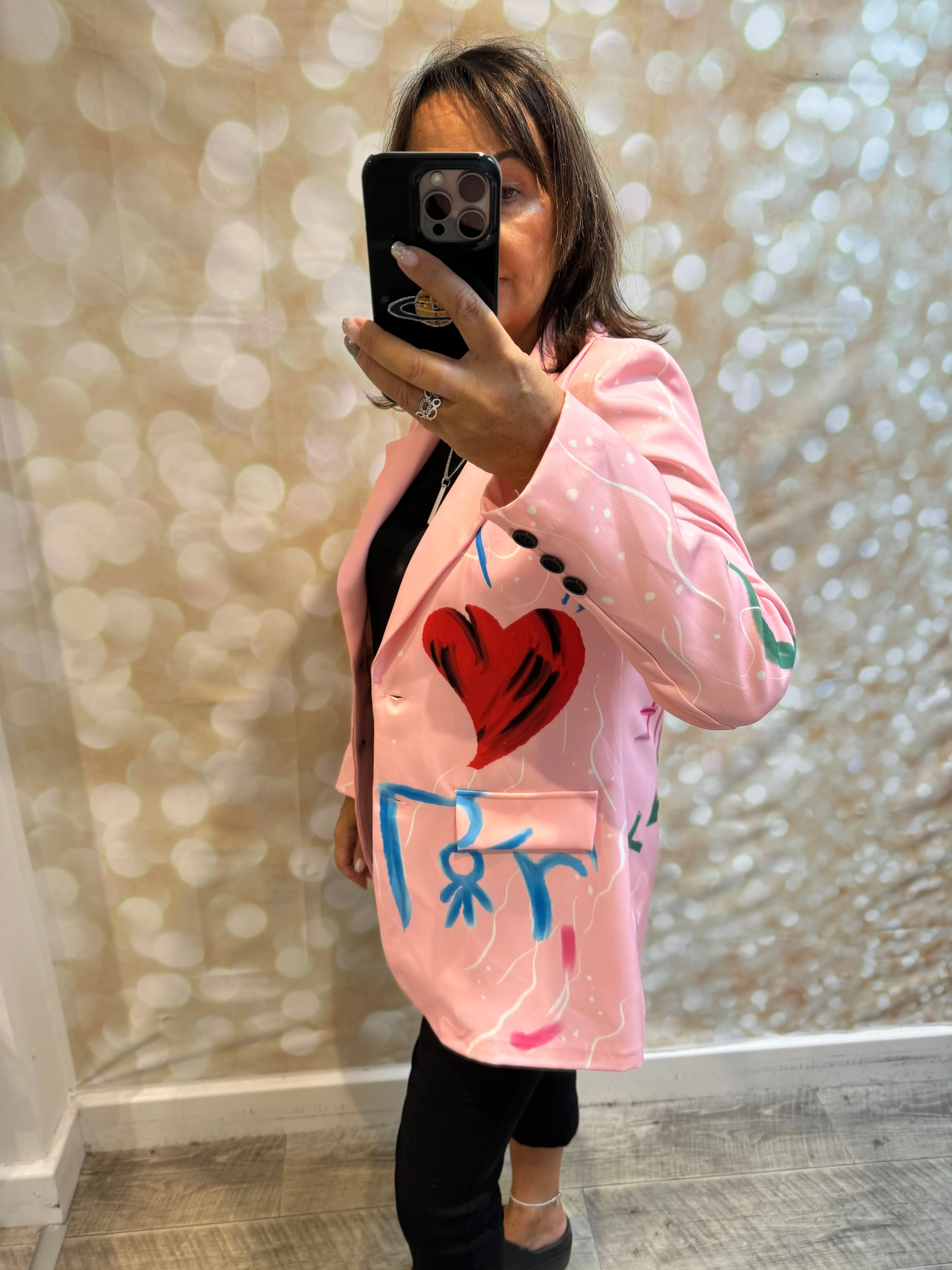 Graffiti Long Sleeve Blazer