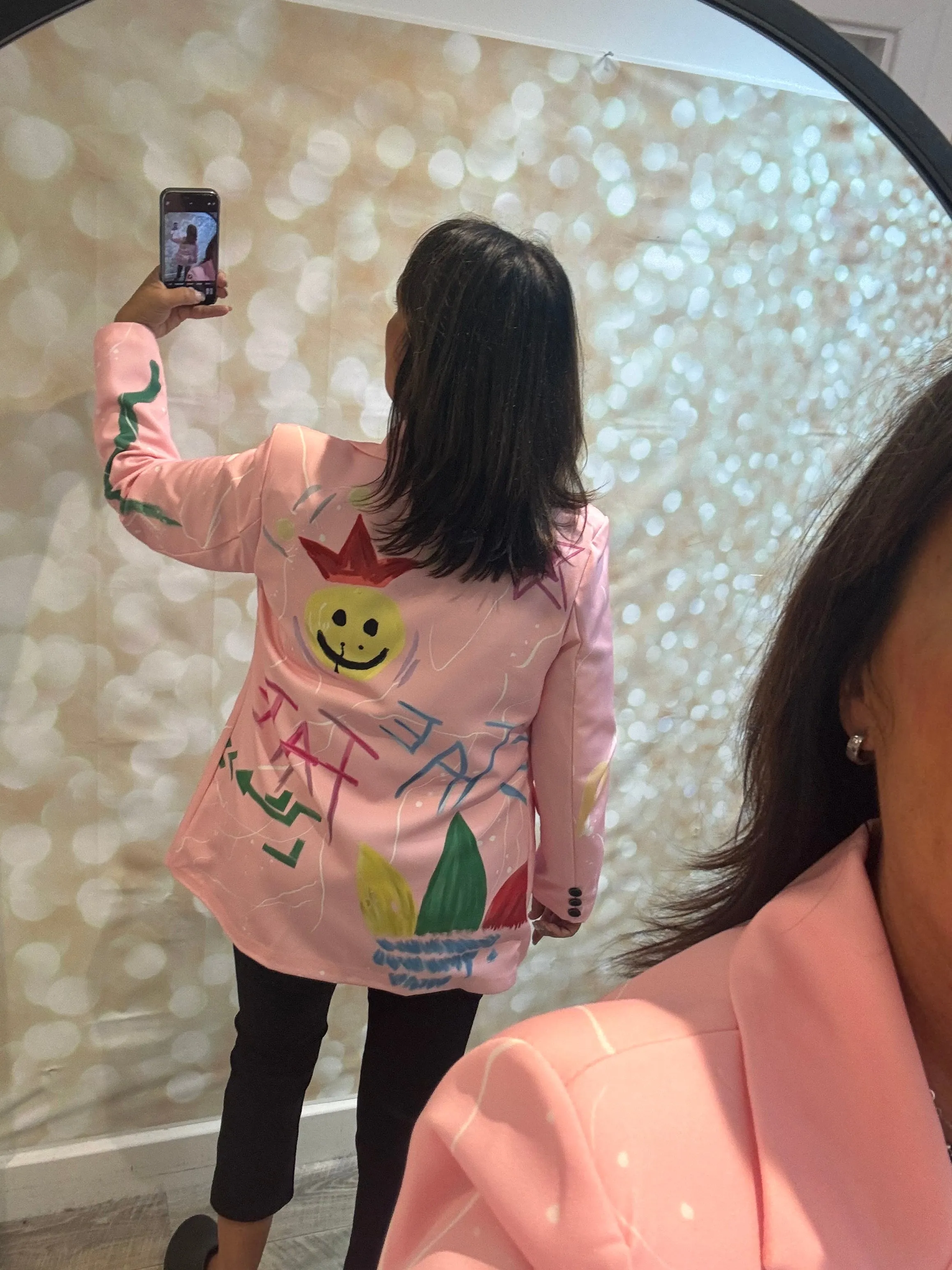 Graffiti Long Sleeve Blazer