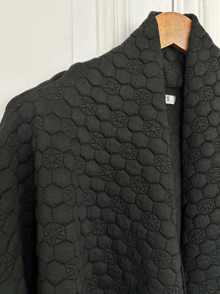 Honeycomb Swing Coat - Black