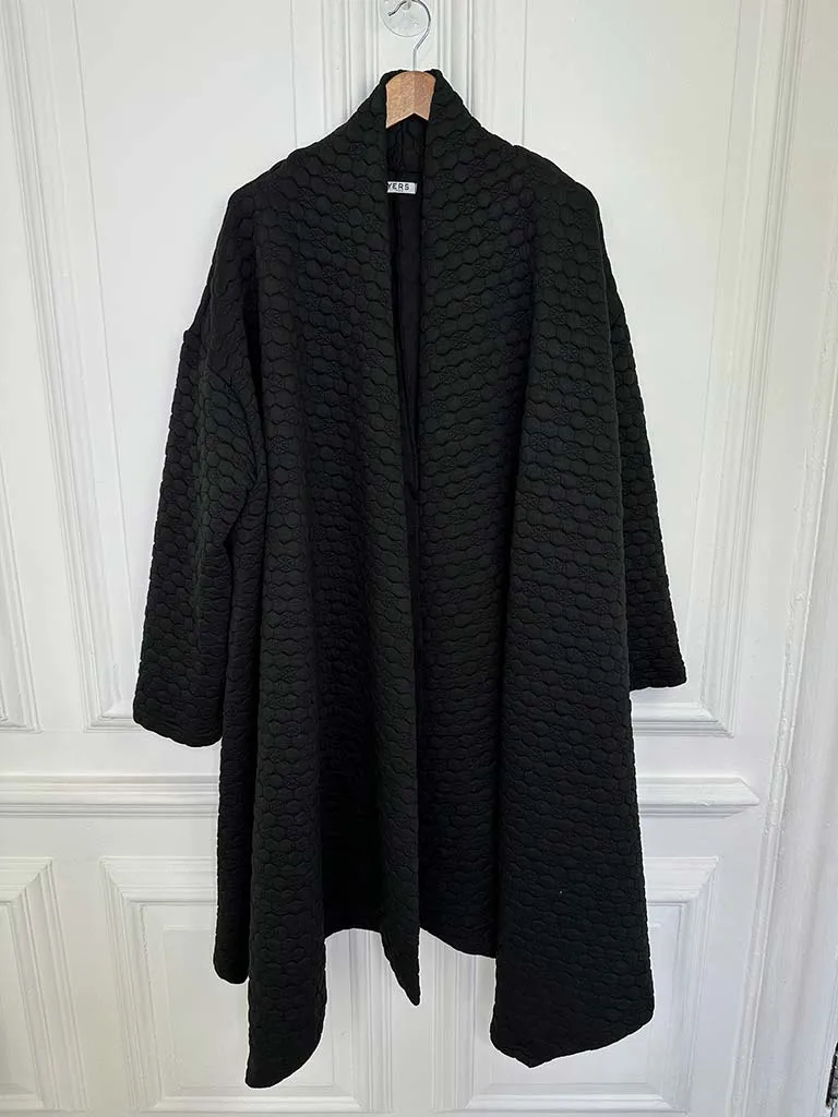 Honeycomb Swing Coat - Black