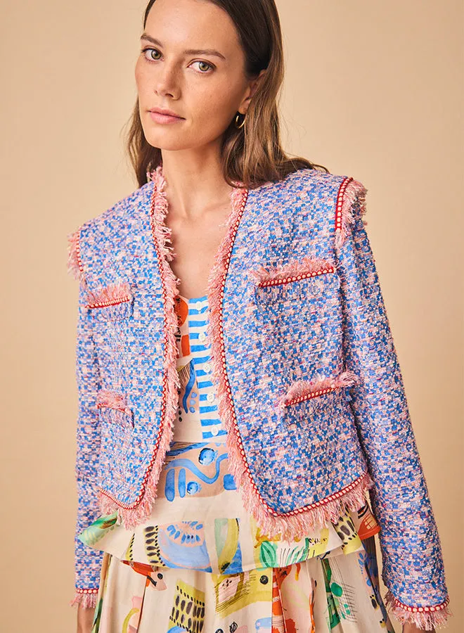 Hunter Bell Coco Jacket in Coral Reef Tweed