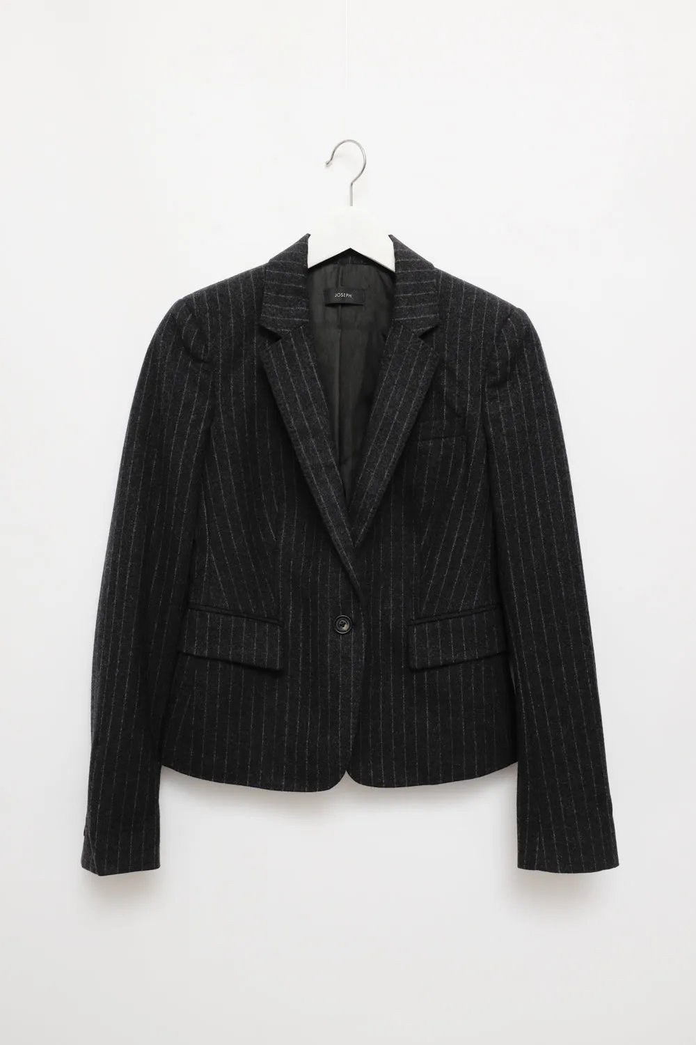 JOSEPH PURE WOOL GREY STRIPES BLAZER