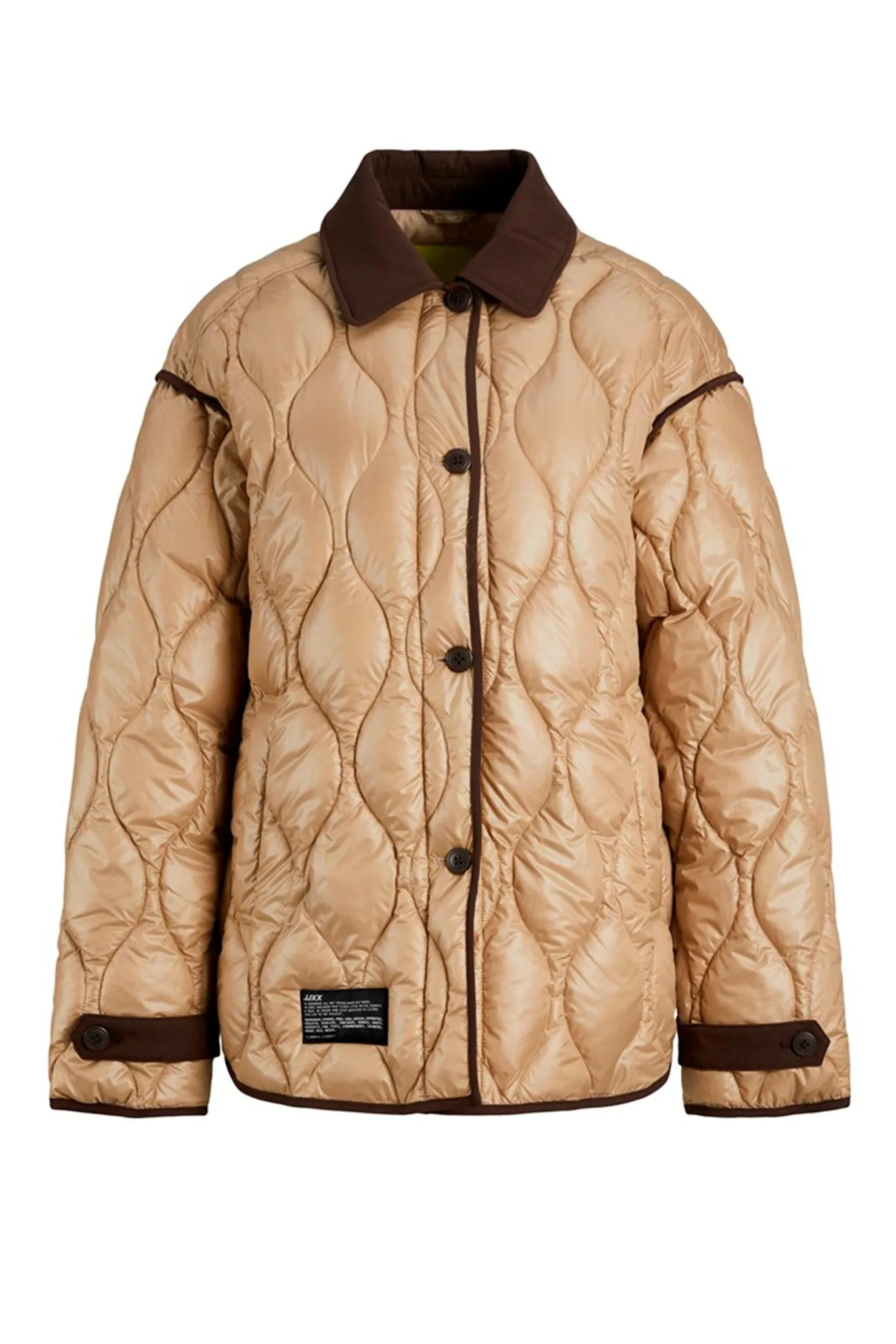 JXMari Quilted Jakke - Beige Brun