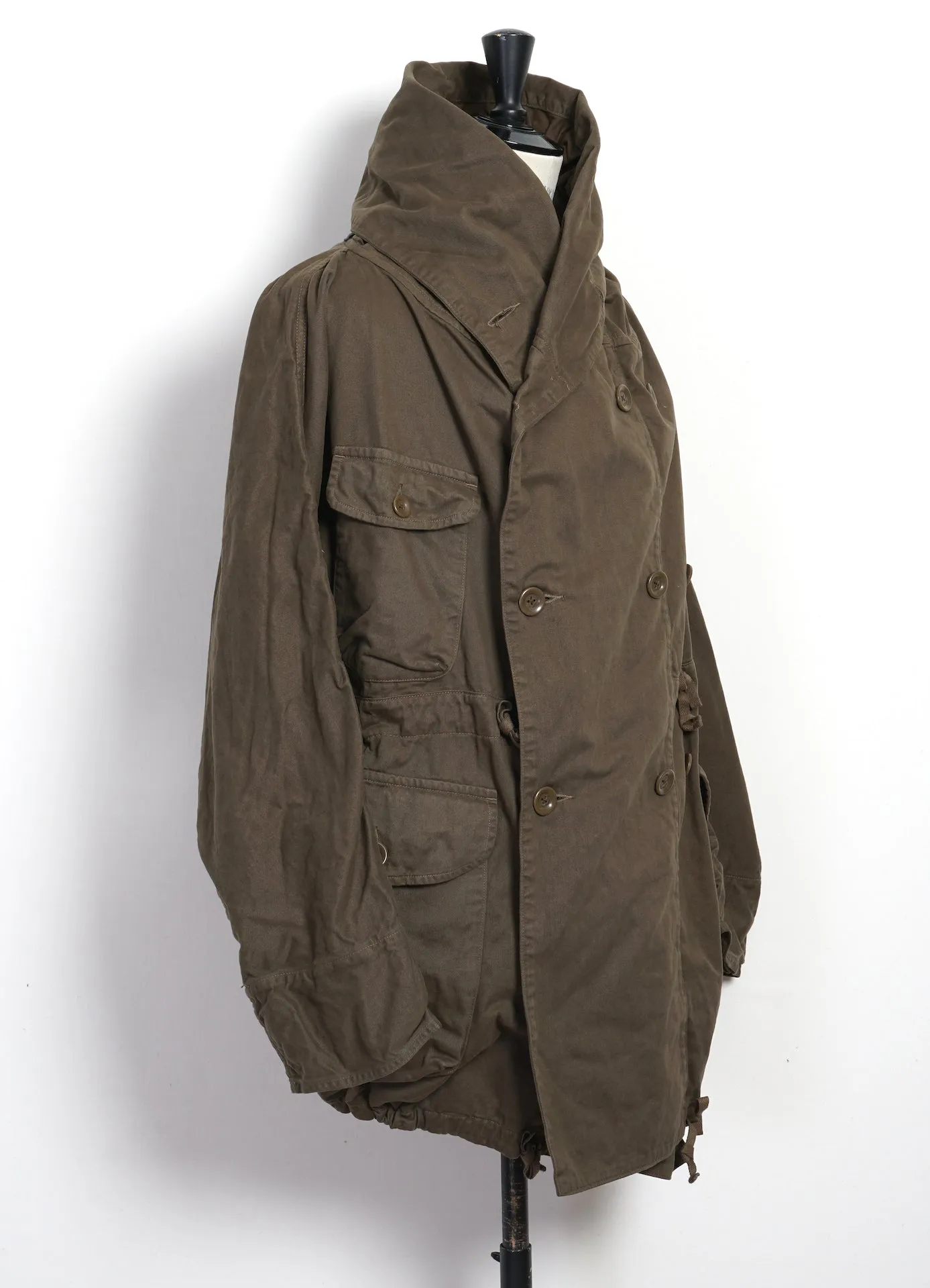 KATSURAGI | Cotton Ring Coat | Khaki