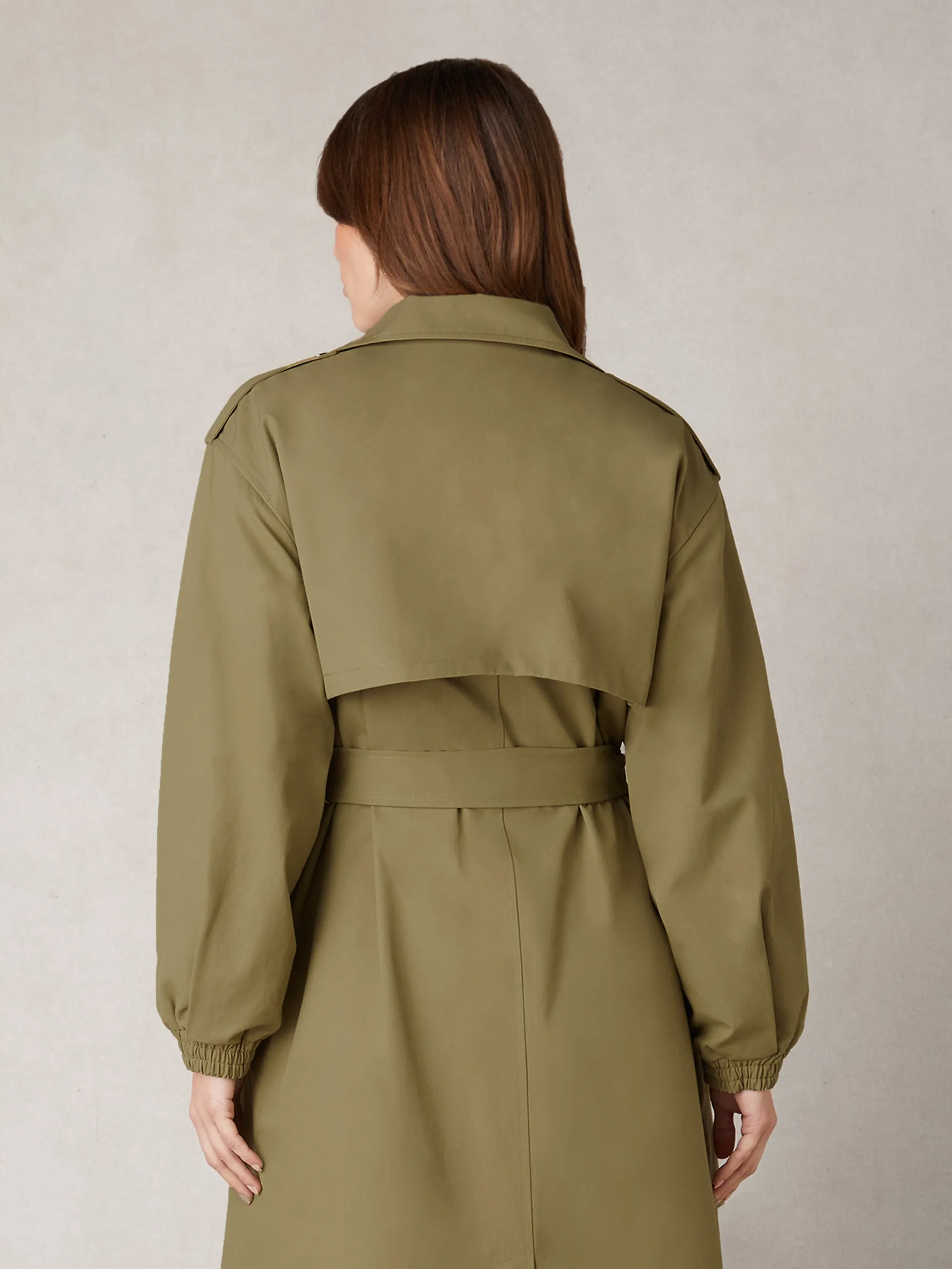 Khaki Belted Trench Coat