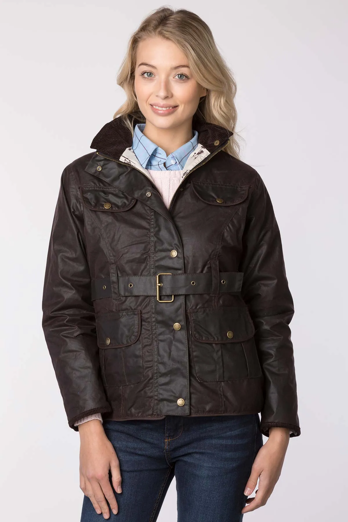 Ladies Belted Wax Jacket - Milly II