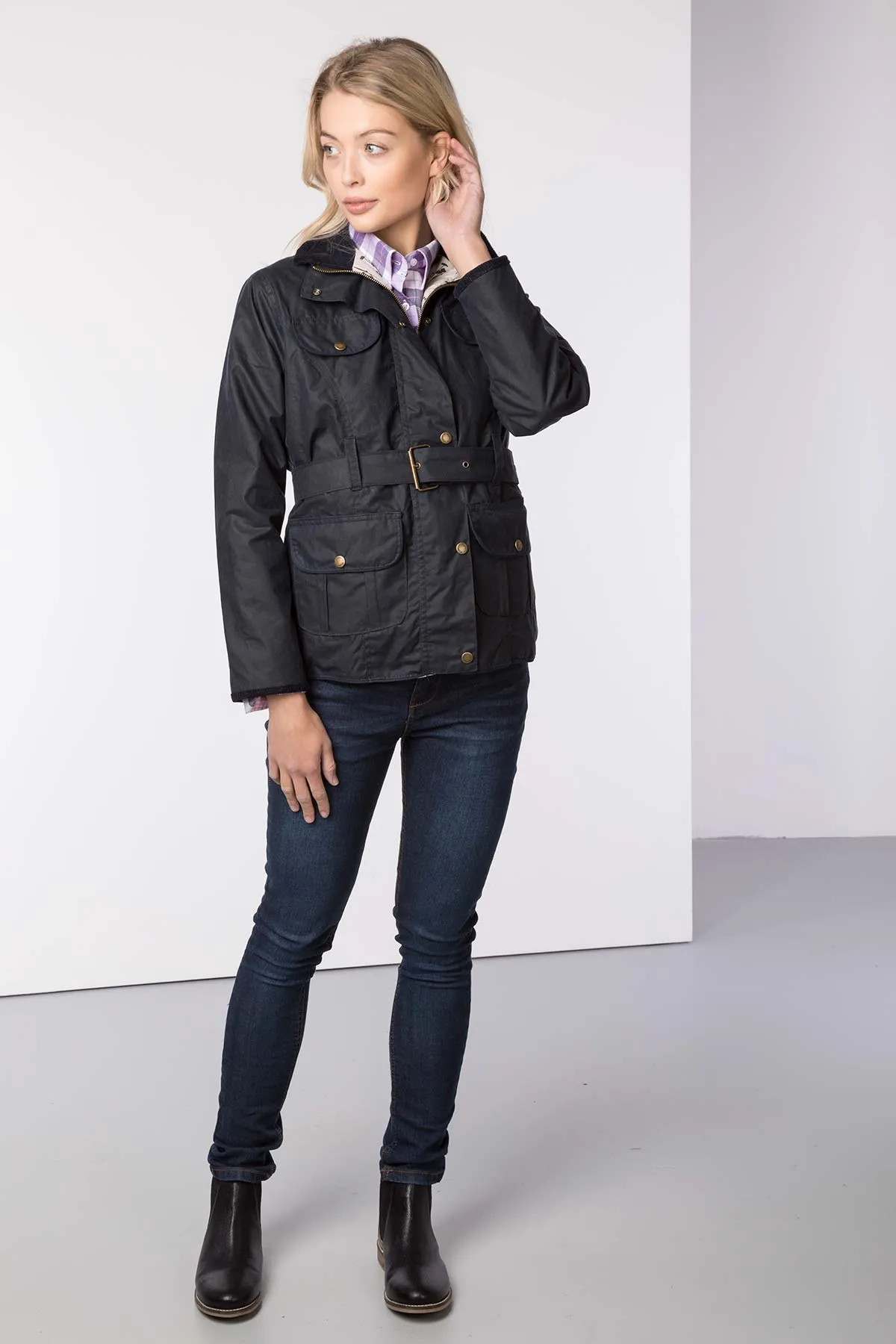 Ladies Belted Wax Jacket - Milly II