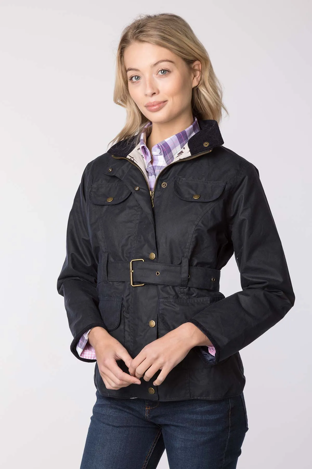 Ladies Belted Wax Jacket - Milly II