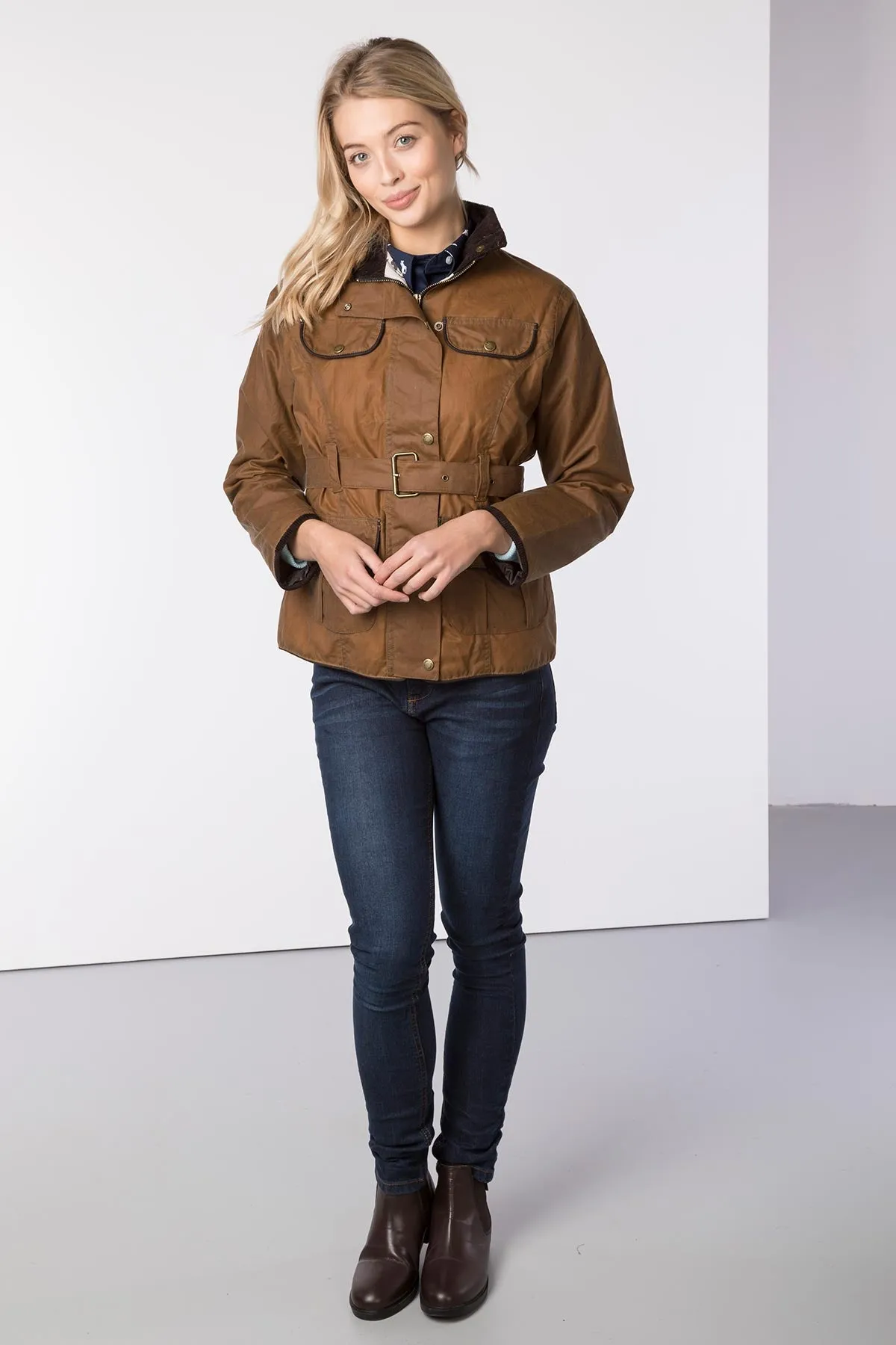 Ladies Belted Wax Jacket - Milly II