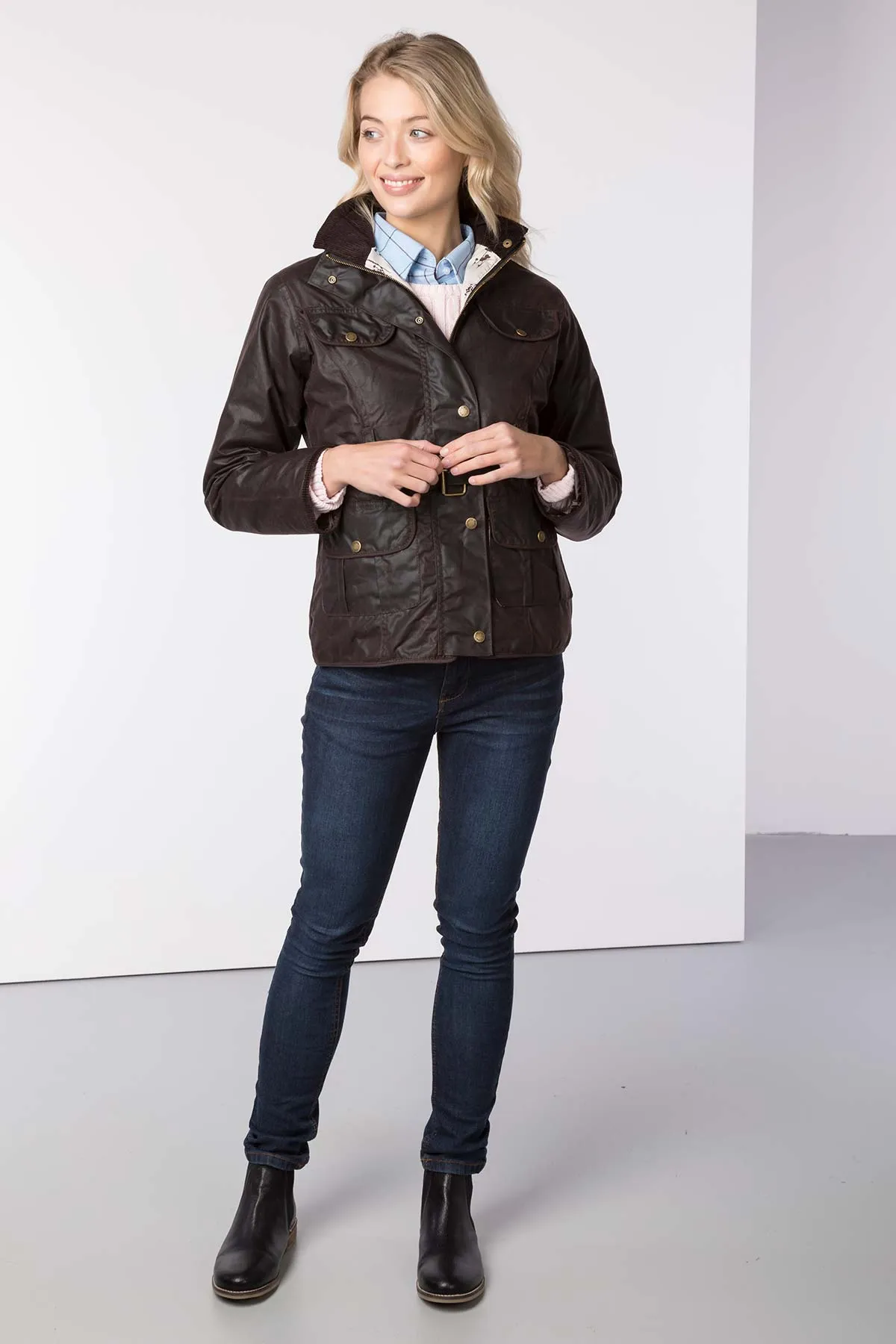 Ladies Belted Wax Jacket - Milly II