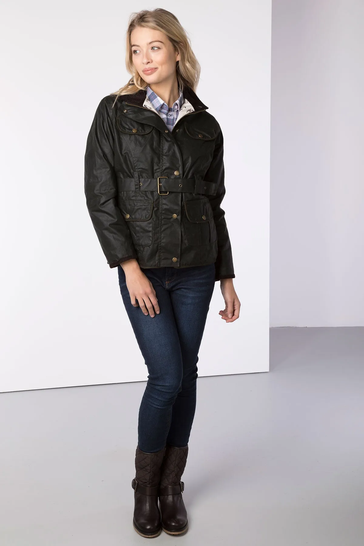 Ladies Belted Wax Jacket - Milly II