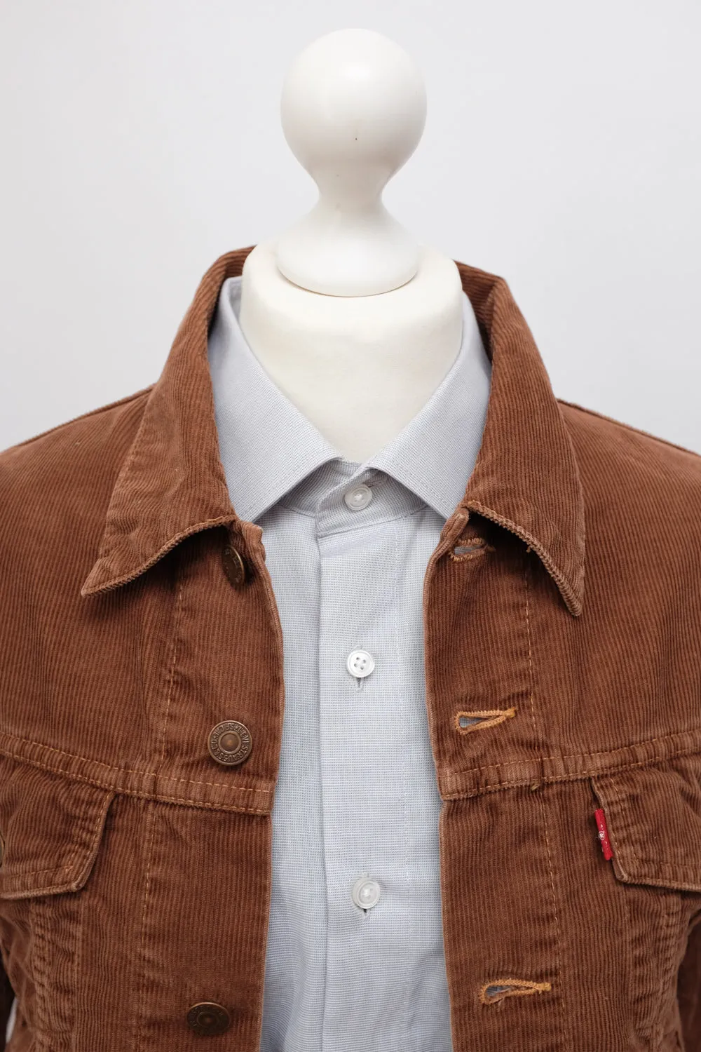 LIGHTWEIGHT CORDUROY CHOCOLATE LEVIS JACKET