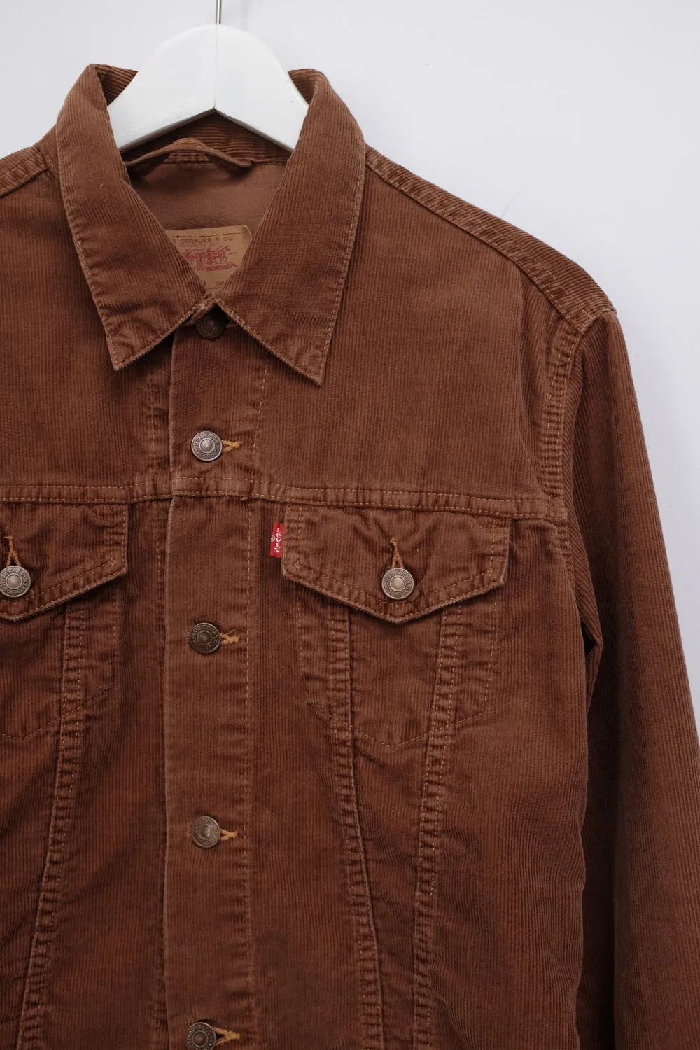 LIGHTWEIGHT CORDUROY CHOCOLATE LEVIS JACKET