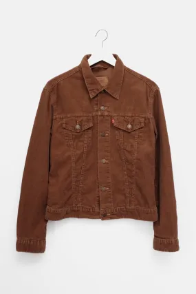 LIGHTWEIGHT CORDUROY CHOCOLATE LEVIS JACKET