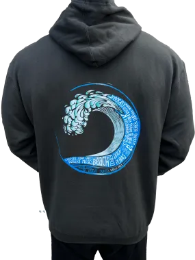 Long Island Strong Beach Wave Hoodie (Charcoal)