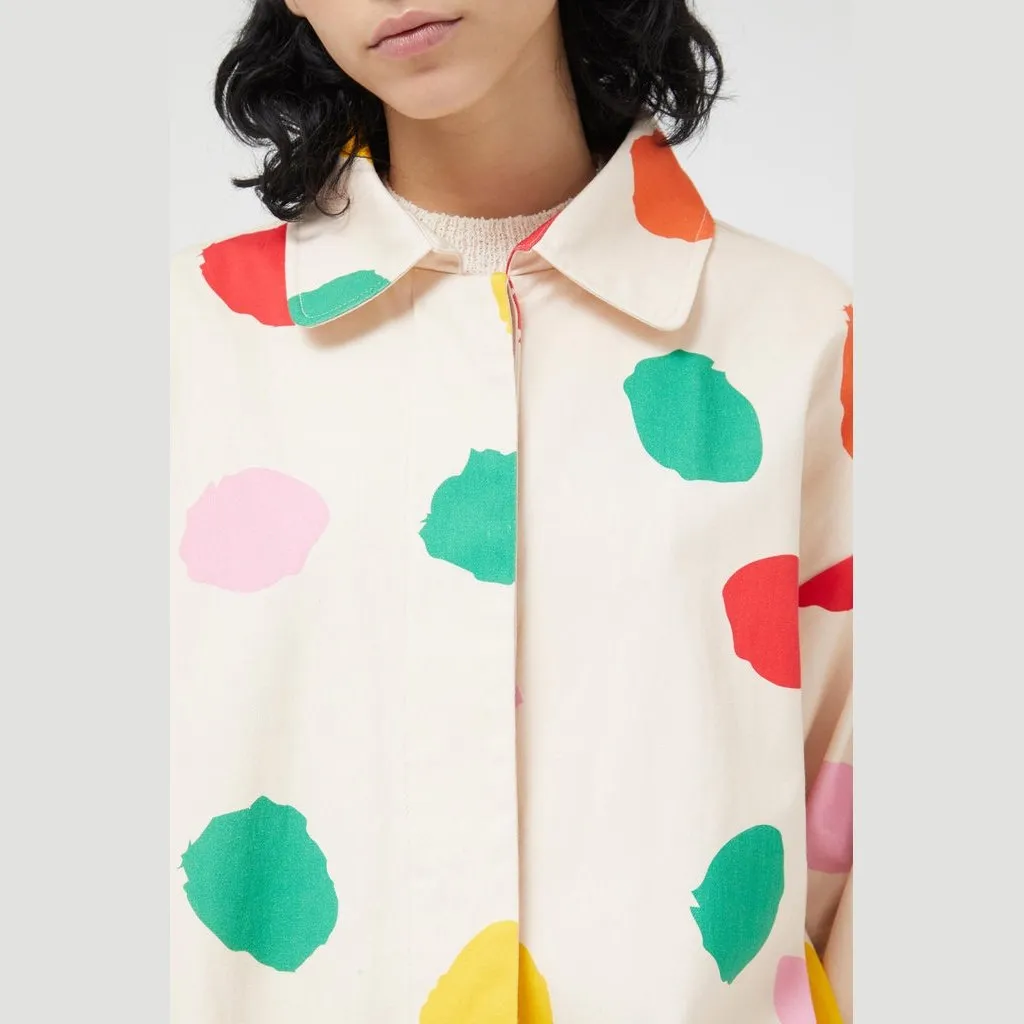 Macula polka dot midi trench coat