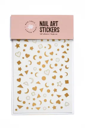 Nail Art Stickers - Metallic Gold