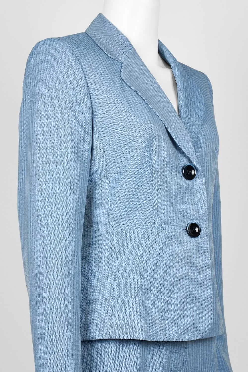 Notched Collar Two Button Long Sleeve Pants Suit