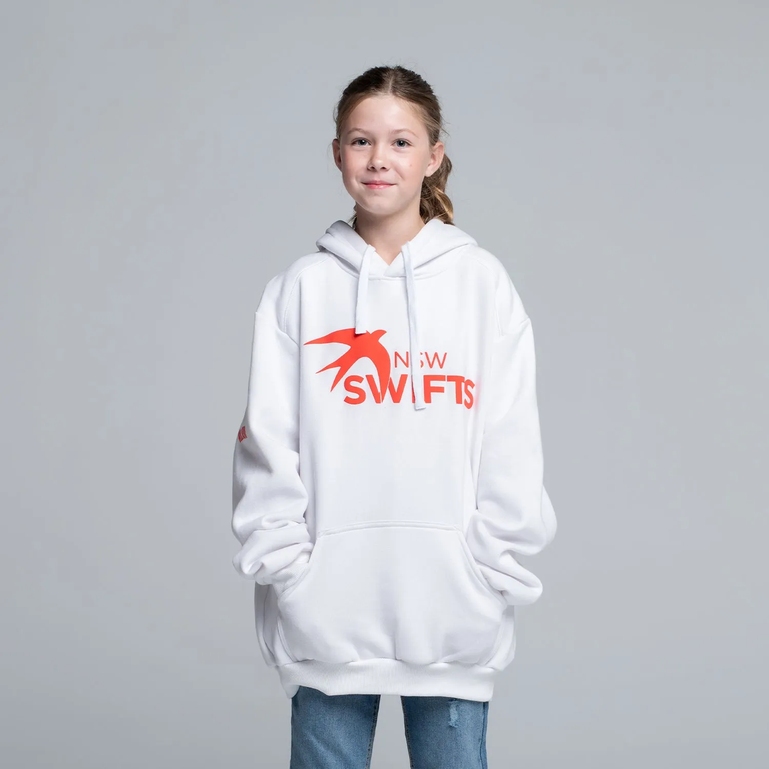 NSW Swifts Puff Print White Hoodie