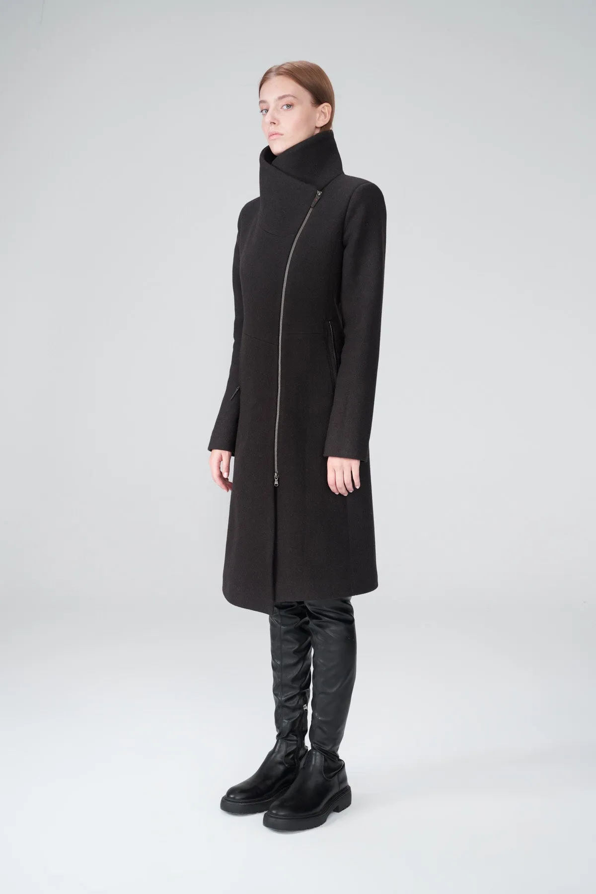 Pamelia - Brown Wool Coat