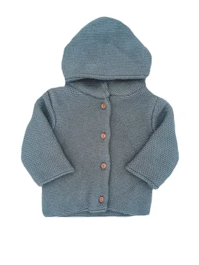 Slate Blue Knitted Baby Jacket