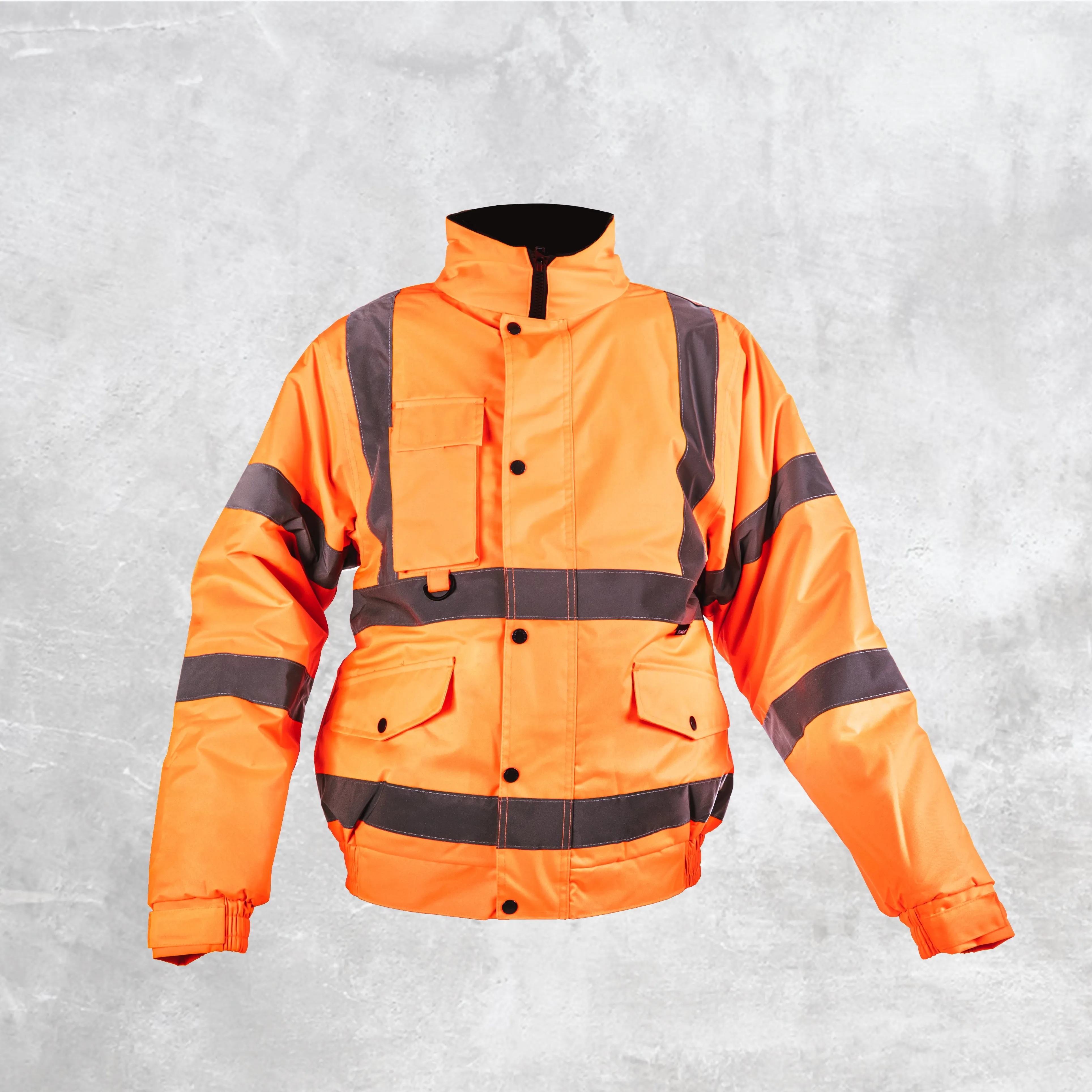 Step Ahead Hi Visibility Orange Bomber Jacket