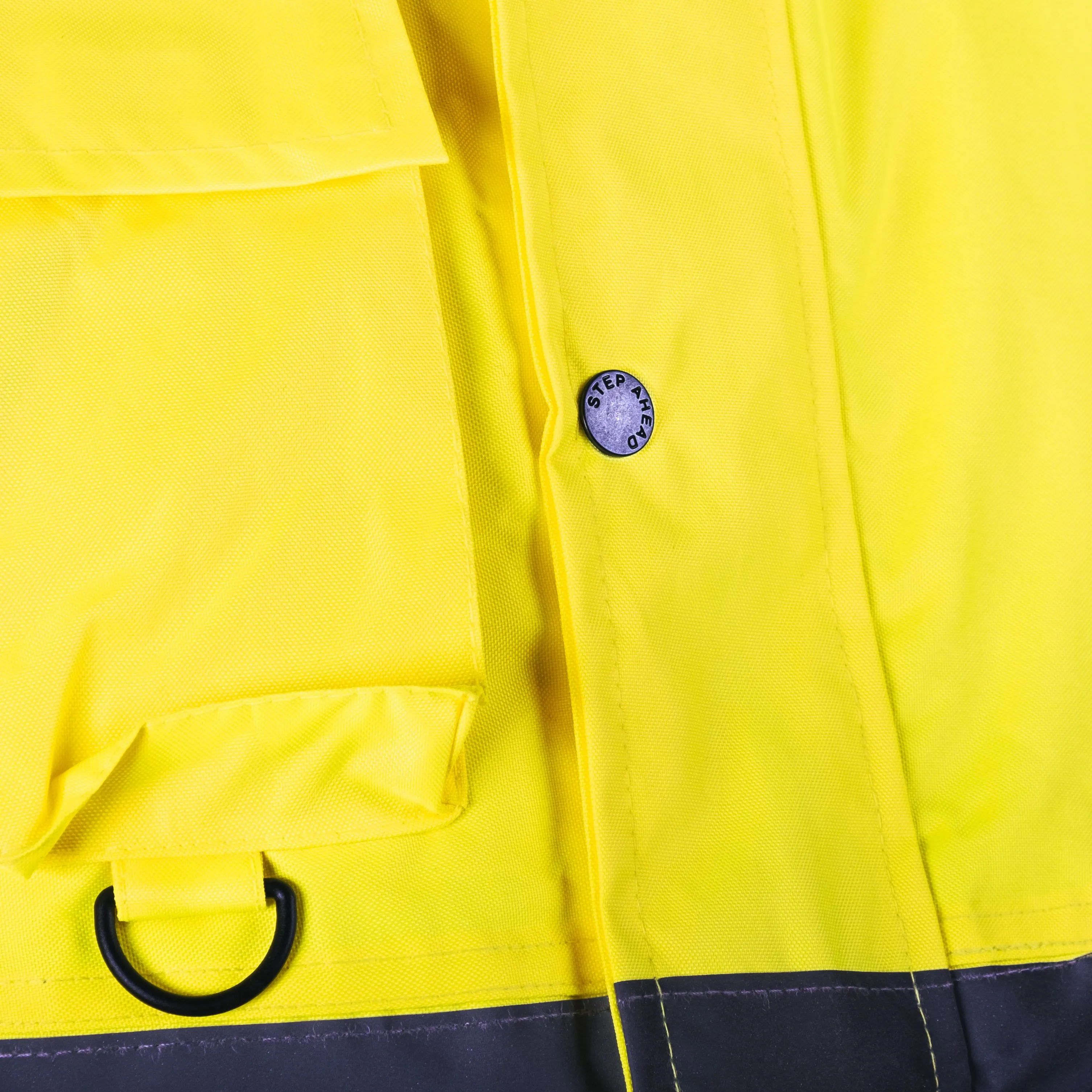 Step Ahead Hi Visibility Yellow/Navy Two Tone Parka Jacket