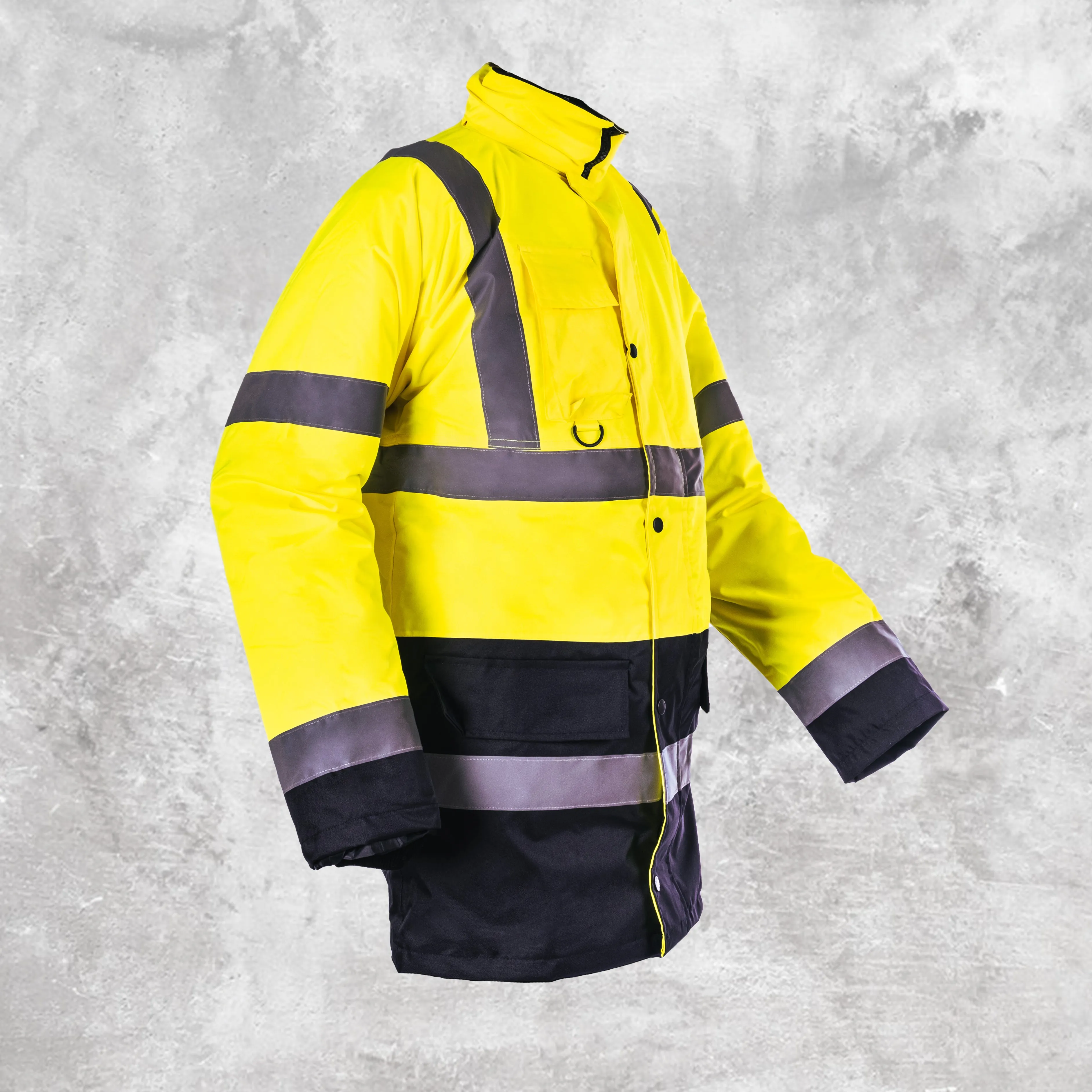 Step Ahead Hi Visibility Yellow/Navy Two Tone Parka Jacket