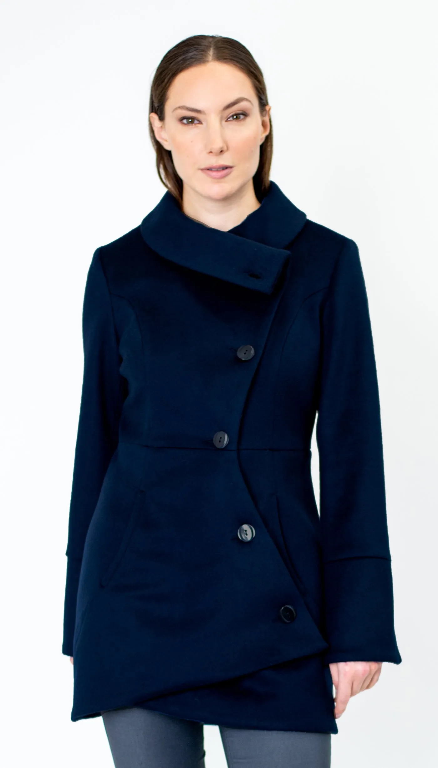 Swerve Coat / Navy / *Peacoat length *Relaxed fit