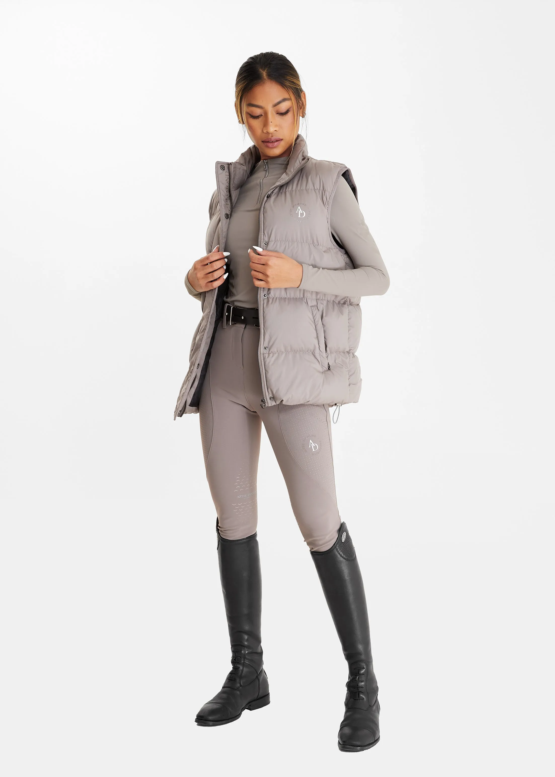 Taupe Puffer Gilet