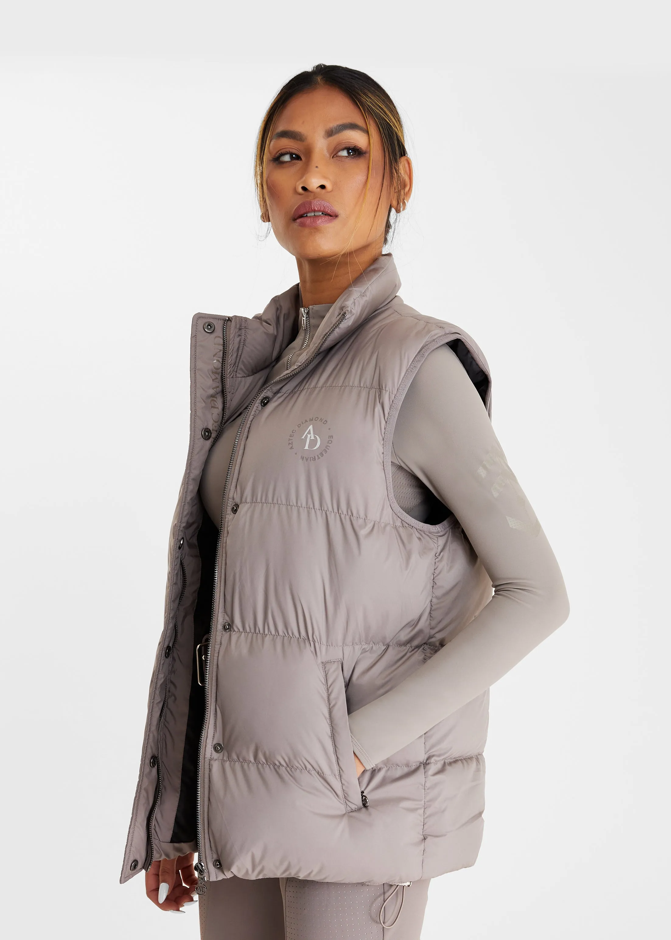 Taupe Puffer Gilet