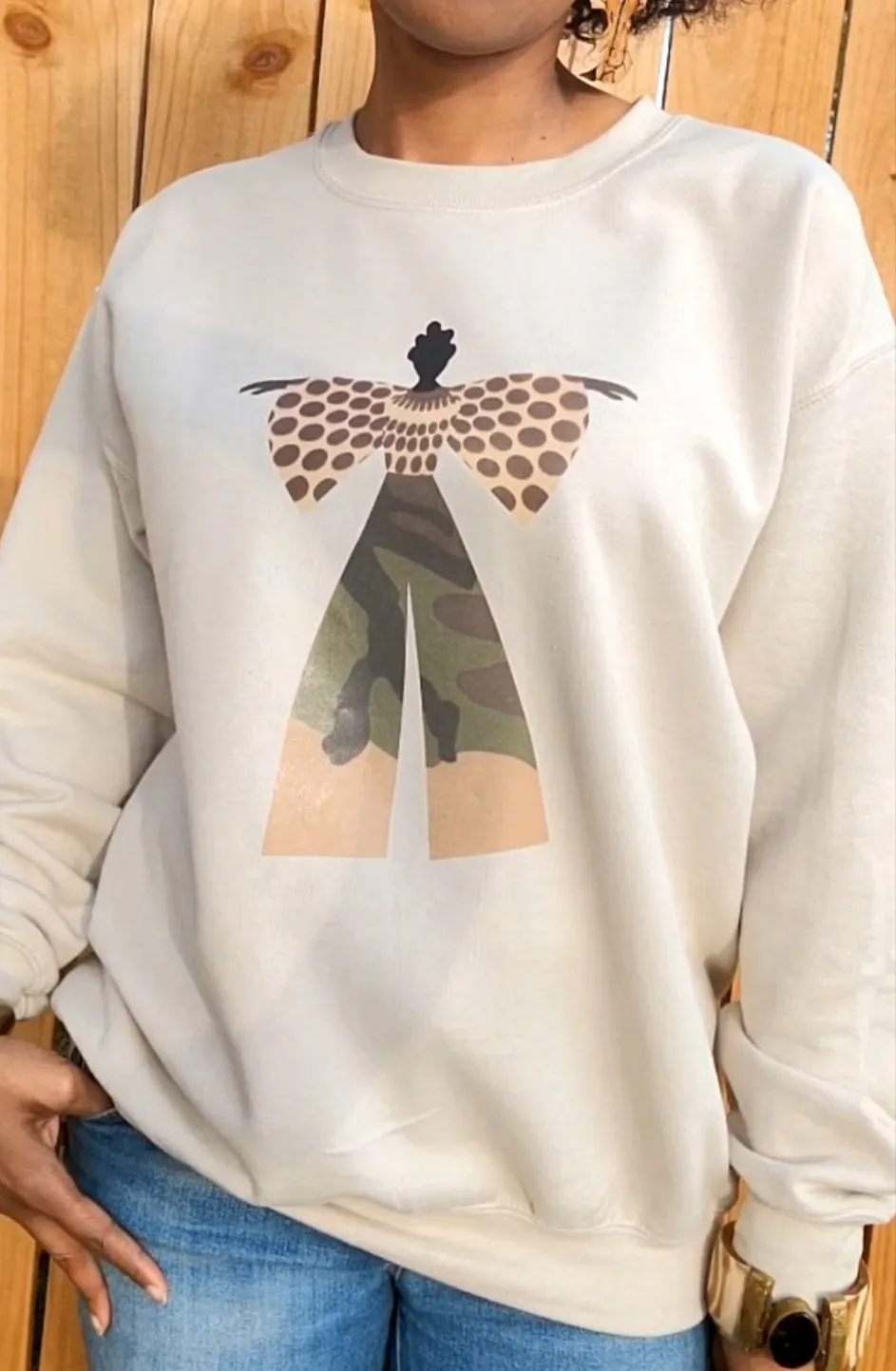 The Bantu Crewneck Sweatshirt in Sand